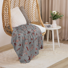 Load image into Gallery viewer, Holiday collage Sherpa blanket
