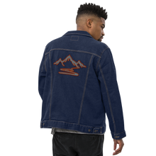 Load image into Gallery viewer, Retro mountain denim jacket
