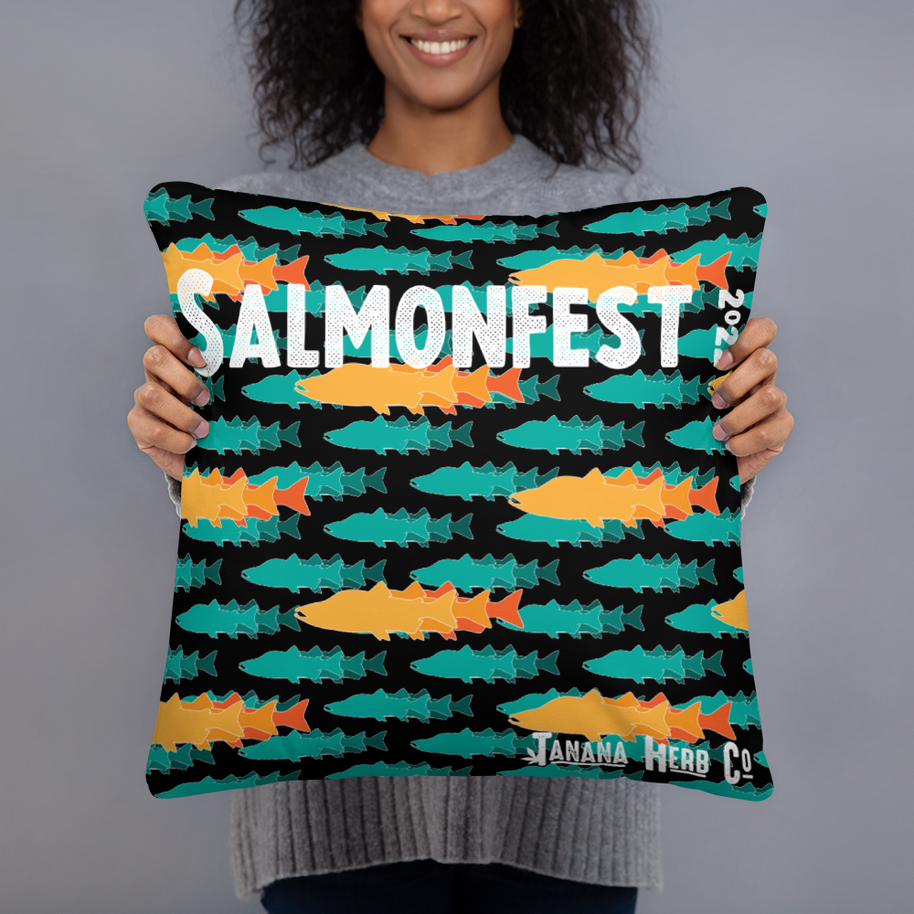 salmon pattern Pillow