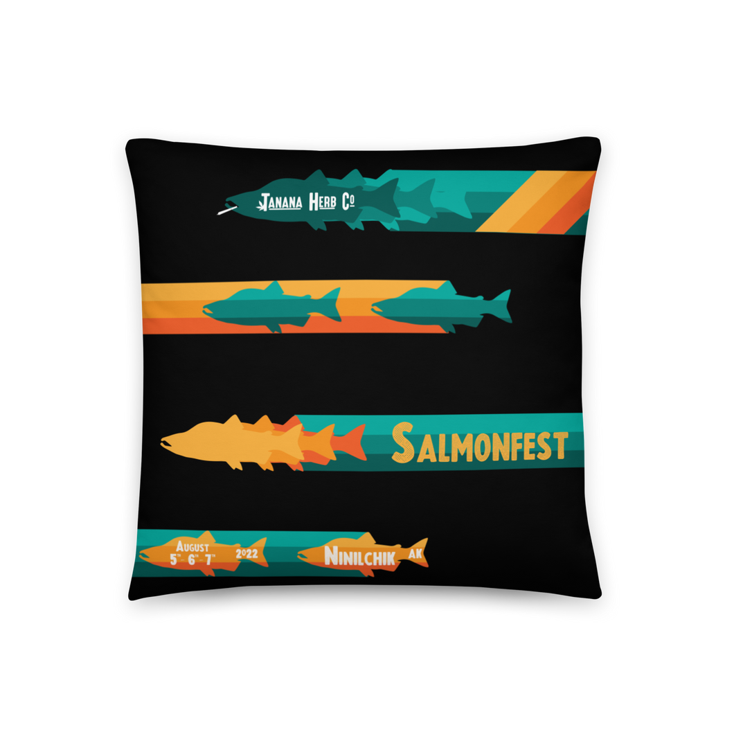 salmonfest stripes Pillow