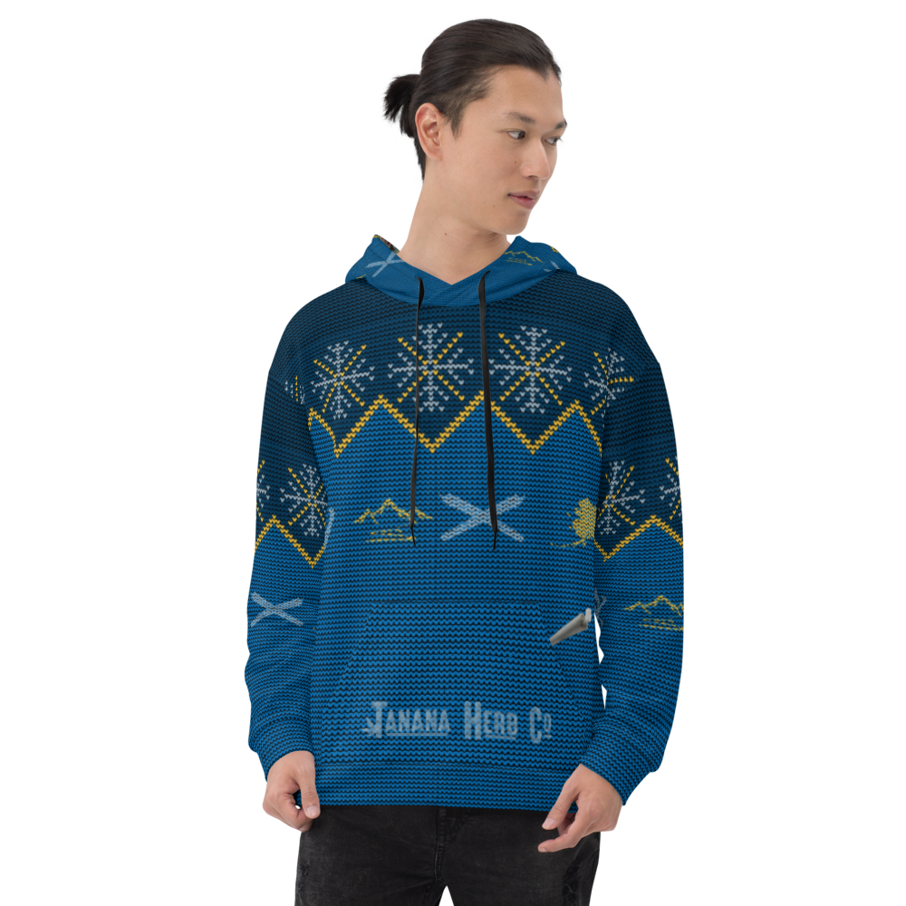 Blue Christmas Sweater Hoodie