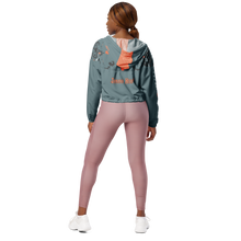 Load image into Gallery viewer, Salmonfest 2023 Women’s cropped windbreaker
