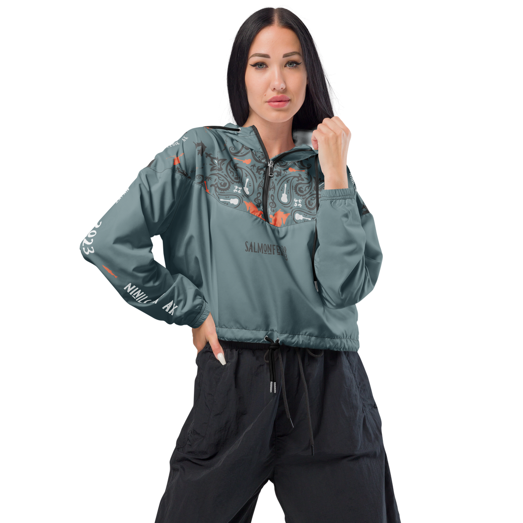 Salmonfest 2023 Women’s cropped windbreaker