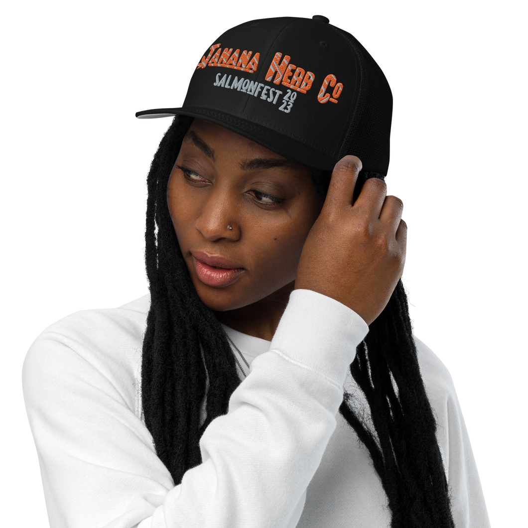 Salmonfest 2023 flexfit trucker cap