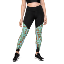 Load image into Gallery viewer, Treeline Triangles Sports Leggings
