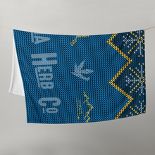 Load image into Gallery viewer, Blue Christmas sweater Throw Blanket
