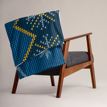 Load image into Gallery viewer, Blue Christmas sweater Throw Blanket
